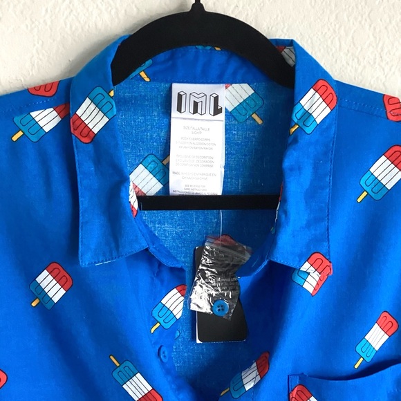 \IML\ NWT Men’s Popsicle Short Sleeve Button Down - Picture 4 of 14